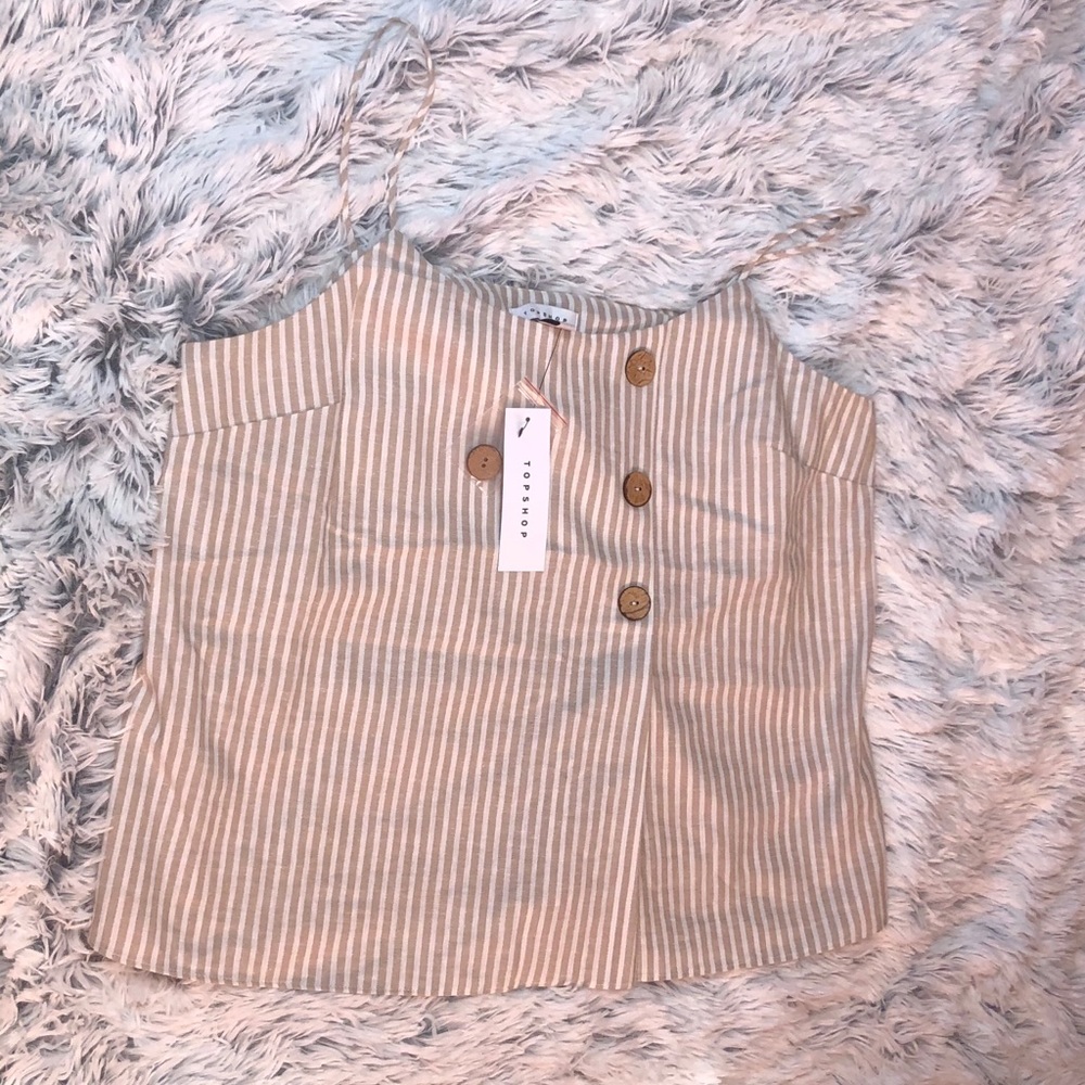 Topshop button wrap cami